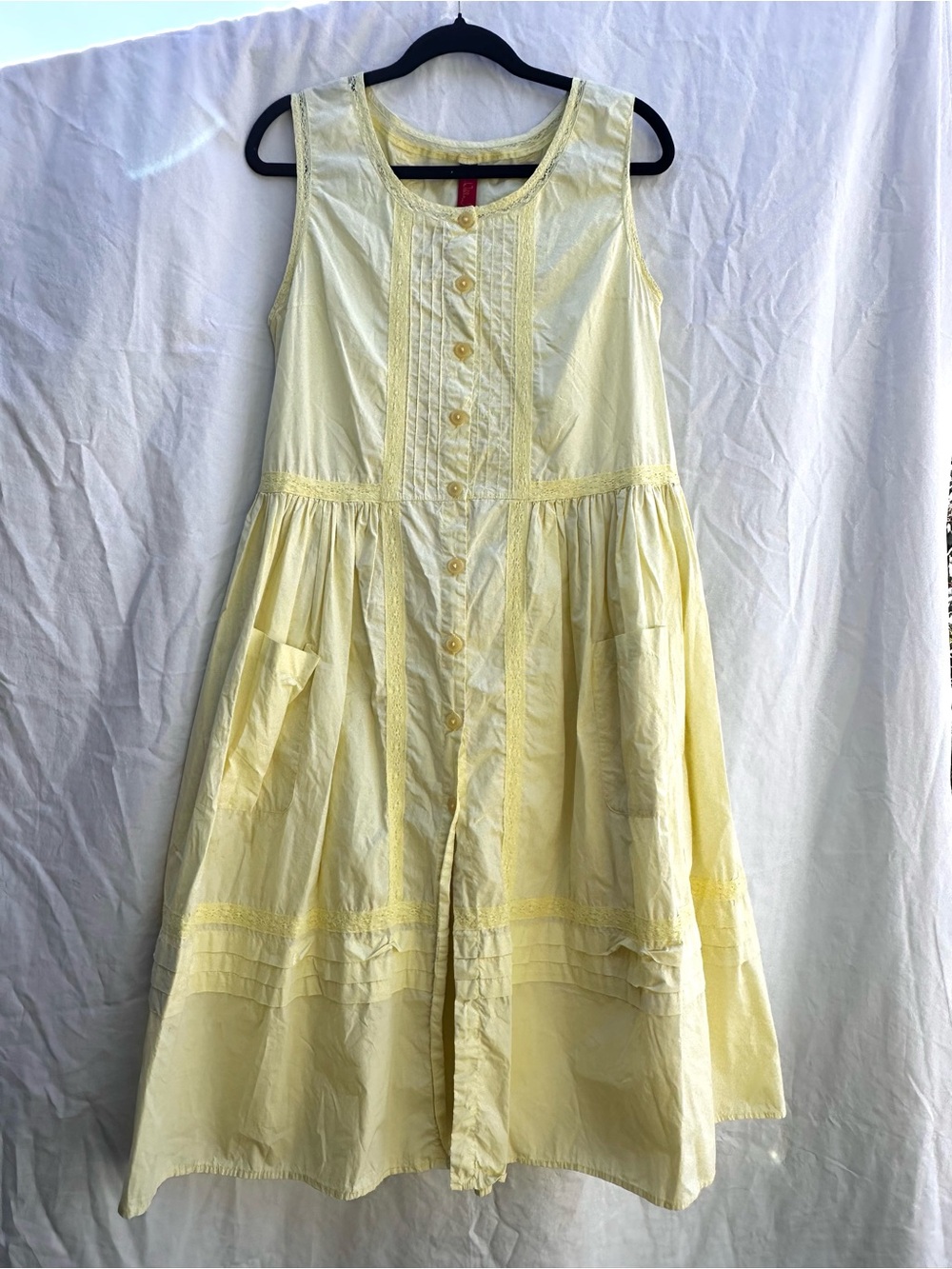 Ewa I Walla Lagenlook Cotton Button Front Dress